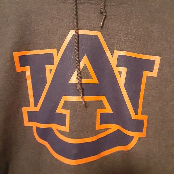 Auburn University Tigers Hoodie Adult Mens M Gray Hooded Sweatshirt NCAA - Picture 2 of 7